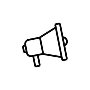 Megaphone icon on white background Stock Illustration