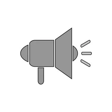 Megaphone icon on white. Stock Illustration
