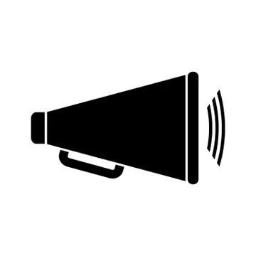 Megaphone icon on white. Stock Illustration