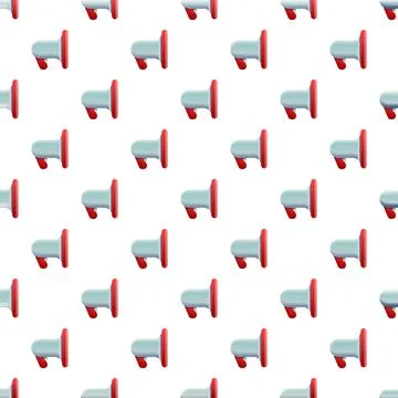 Megaphone icons creating seamless communication pattern Stock Illustration