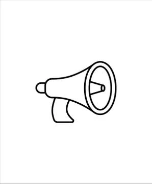 Megaphone icon,vector best line icon. Stock Illustration