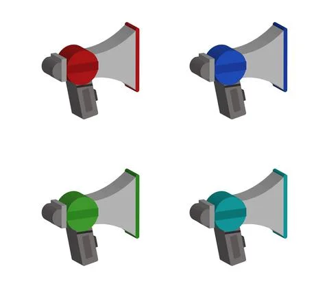 Megaphone illustrated in vector on a white background Stock Illustration