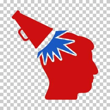 Megaphone Impact Head Vector Icon Stock Illustration