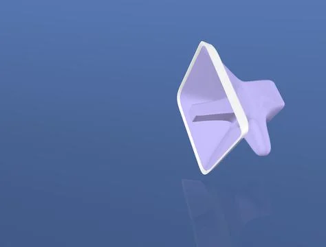 Megaphone isolated on white background. 3d rendering Illustration announce so Illustration