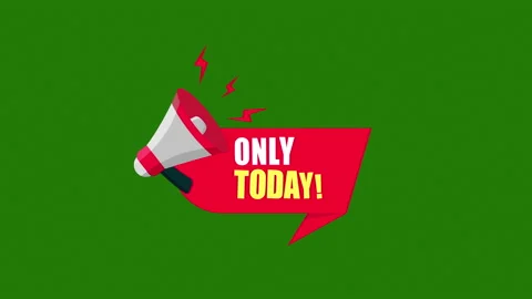 Megaphone label with only today. Stock Footage 171786830