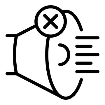 Megaphone learn icon outline vector. Child disability Stock Illustration