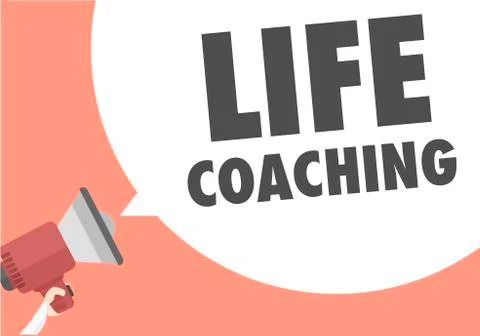 Megaphone Life Coaching Stock Illustration
