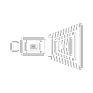 Megaphone line art Stock Illustration