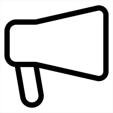 Megaphone line icon vector illustration isolated on white background Stock Illustration