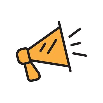 Megaphone logo icon design template isolated illustration Stock Illustration