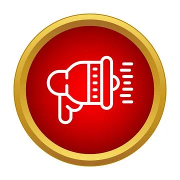 Megaphone loudspeaker icon broadcasting important news announcement Illustrazione stock