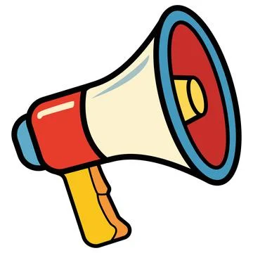 Megaphone Loudspeaker Icon Flat Vector Illustration for Announcement and Ma.. Stock Illustration