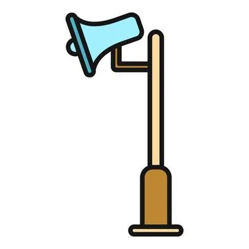 Megaphone loudspeaker system making public announcements Stock Illustration