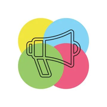 Megaphone Loudspeaker vector icon Stock Illustration