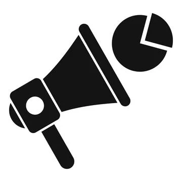 Megaphone market segment icon simple vector. Customer target Stock Illustration
