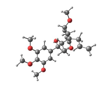 Megaphone molecule isolated on white Stock Illustration