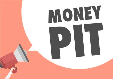 Megaphone Money Pit Stock Illustration