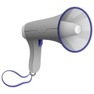 Megaphone. A new cool device that increases the volume of any sounds, for Stock Illustration