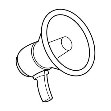 Megaphone Outline Vector Illustration Stock Illustration