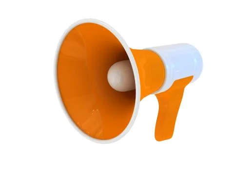 Megaphone over white background Stock Illustration