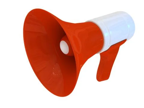 Megaphone over white background Stock Illustration