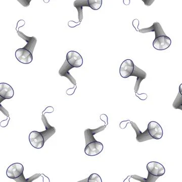 Megaphone pattern. A new cool device that increases the volume of any sounds. イラスト素材