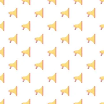 Megaphone pattern repeating across white background for message 스톡 일러스트