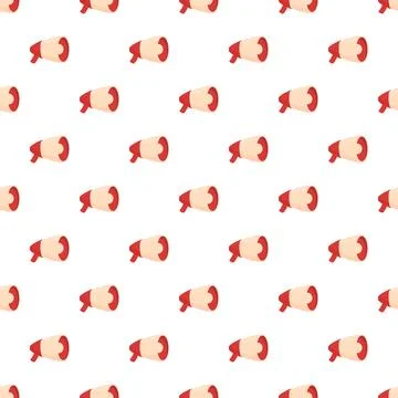 Megaphone pattern repeating on white background Stock Illustration