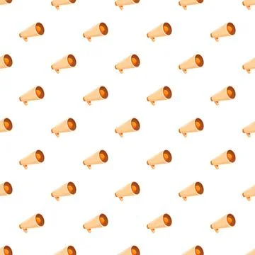 Megaphone pattern repeating on white background Ilustração Stock