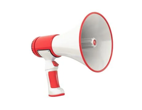 Megaphone red perspective Stock Illustration