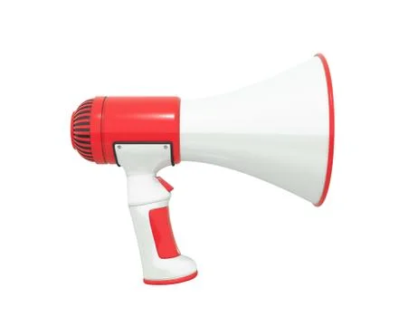 Megaphone red profile Stock Illustration