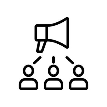 Megaphone, references icon vector. Isolated contour symbol illustration Stock Illustration