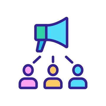 Megaphone, references icon vector. Isolated contour symbol illustration Stock Illustration