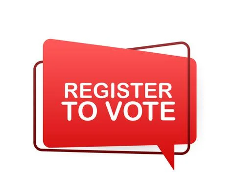 Megaphone with Register to vote. Vector illustration Stock-Illustration
