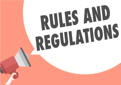 Megaphone Rules and Regulations Stock Illustration