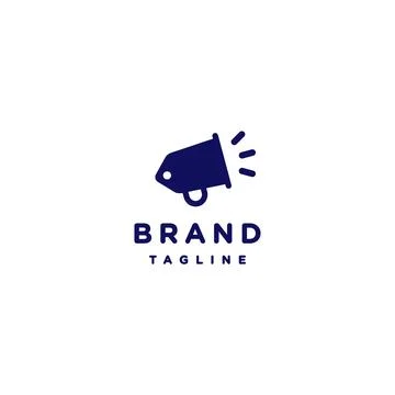 Megaphone Shaped Label Icon Stock Illustration