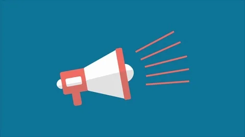 Megaphone Shouting Animation Motion Graphic Stock Footage 120151243