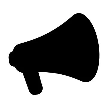 Megaphone silhouette icon vector on white background Stock-Illustration