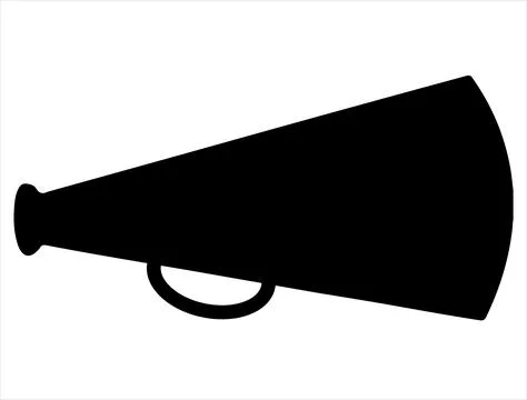 Megaphone silhouette vector art Stock Illustration