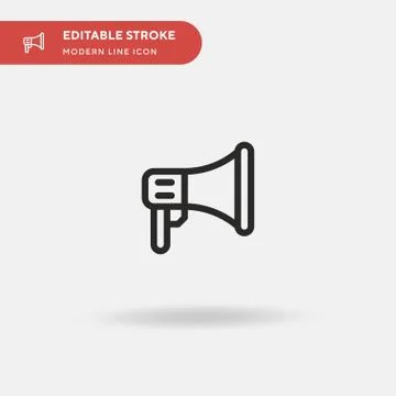 Megaphone Simple vector icon. Illustration symbol design template for web mob Stock Illustration
