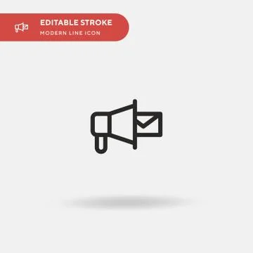 Megaphone Simple vector icon. Illustration symbol design template for web mob Stock Illustration