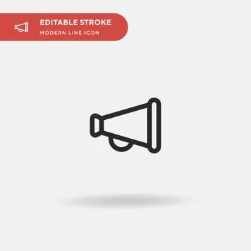 Megaphone Simple vector icon. Illustration symbol design template for web mob Stock Illustration