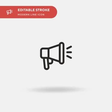 Megaphone Simple vector icon. Illustration symbol design template for web mob Stock Illustration