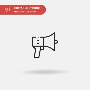 Megaphone Simple vector icon. Illustration symbol design template for web mob Stock Illustration