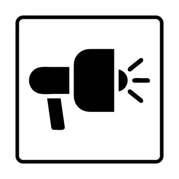 Megaphone solid Icon. Social media sign icons. Vector illustration isolated.. イラスト素材