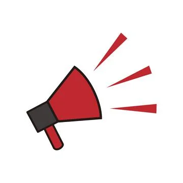 Megaphone sound isolated icon vector illustration design, vector Stock Illustration