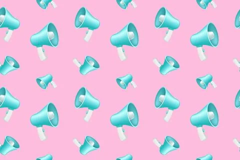 Megaphone, speaker loud communication pattern. Leadership symbol, idea sign, Stock Illustration