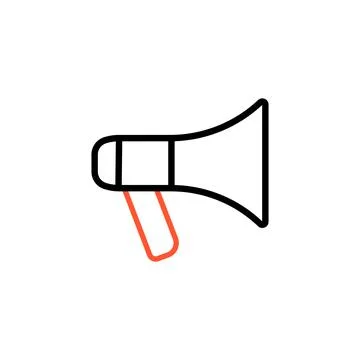 Megaphone, speaker or loudspeaker vector flat icon Stock Illustration