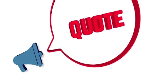 Megaphone with speech bubble in 3d style on white background. Quote text Stock Footage 165785925