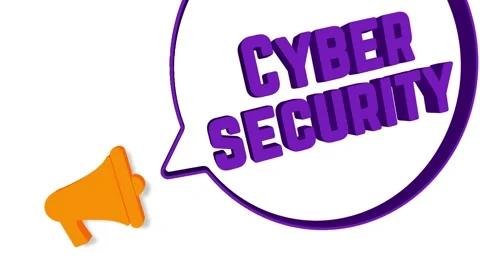 Megaphone with speech bubble in 3d style on white background. Cyber security Stock Footage 165786898